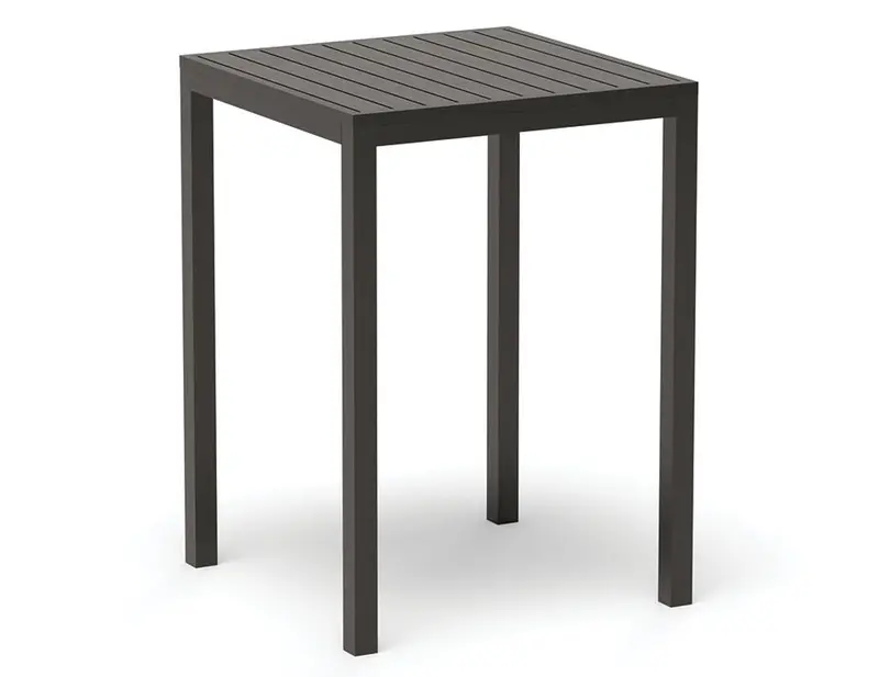 Halki Outdoor High-Bar Table – 77X77Cm In Matte Charcoal 1