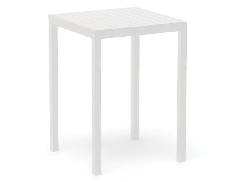 Halki Outdoor High-Bar Table – 77X77Cm In Matte White 1