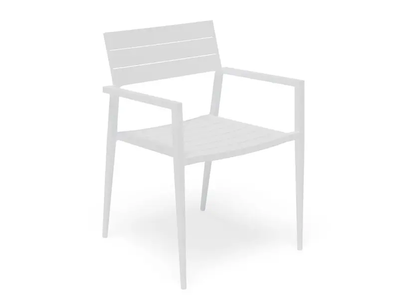 Halki White Outdoor Dining Chair 1