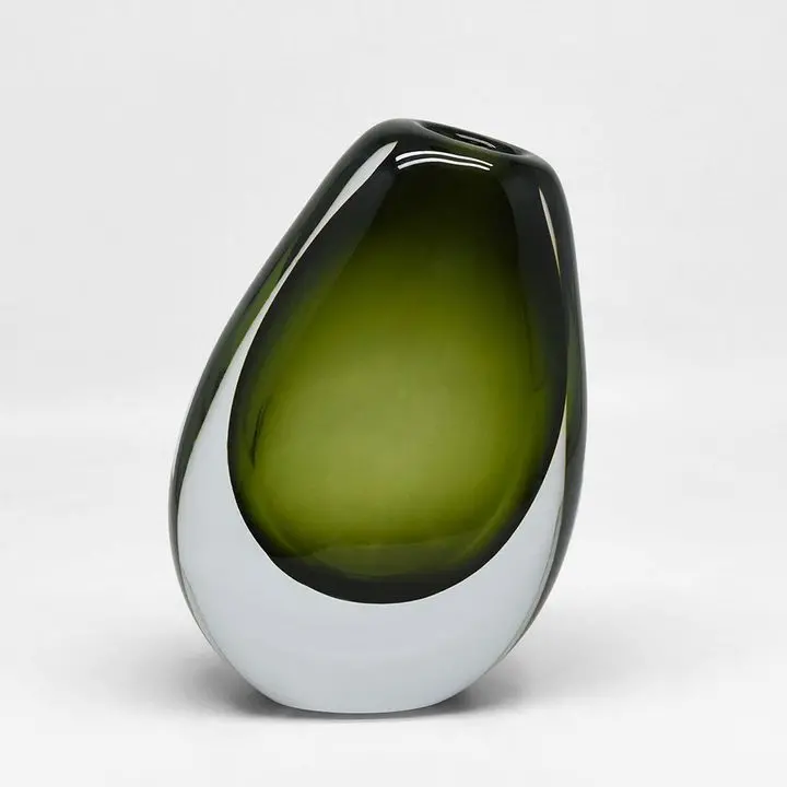 Handblown Green Glass Vase – Saronne Collection 1