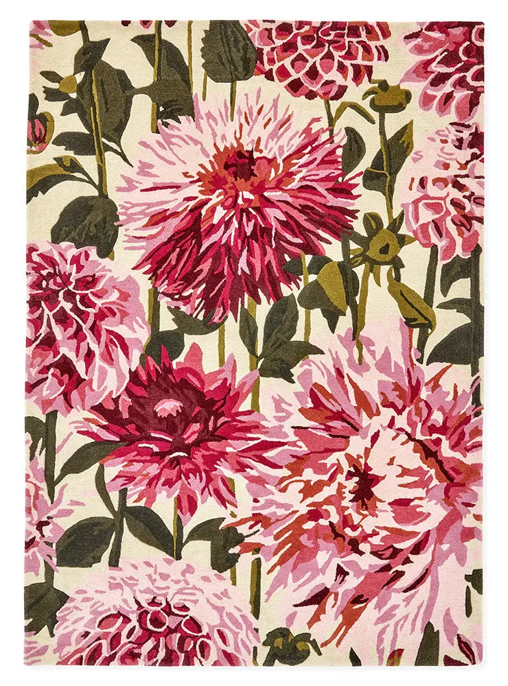 Harlequin Dahlia Palm Pattern Fuchsia Area Rug 142402 1