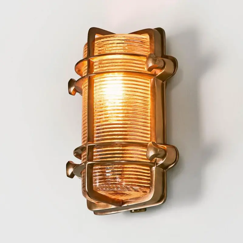 Harley Antique Brass Outdoor Wall Light 1
