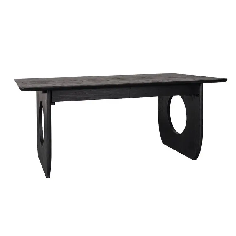 Harrington Black Desk With Clean Modern Lines 1
