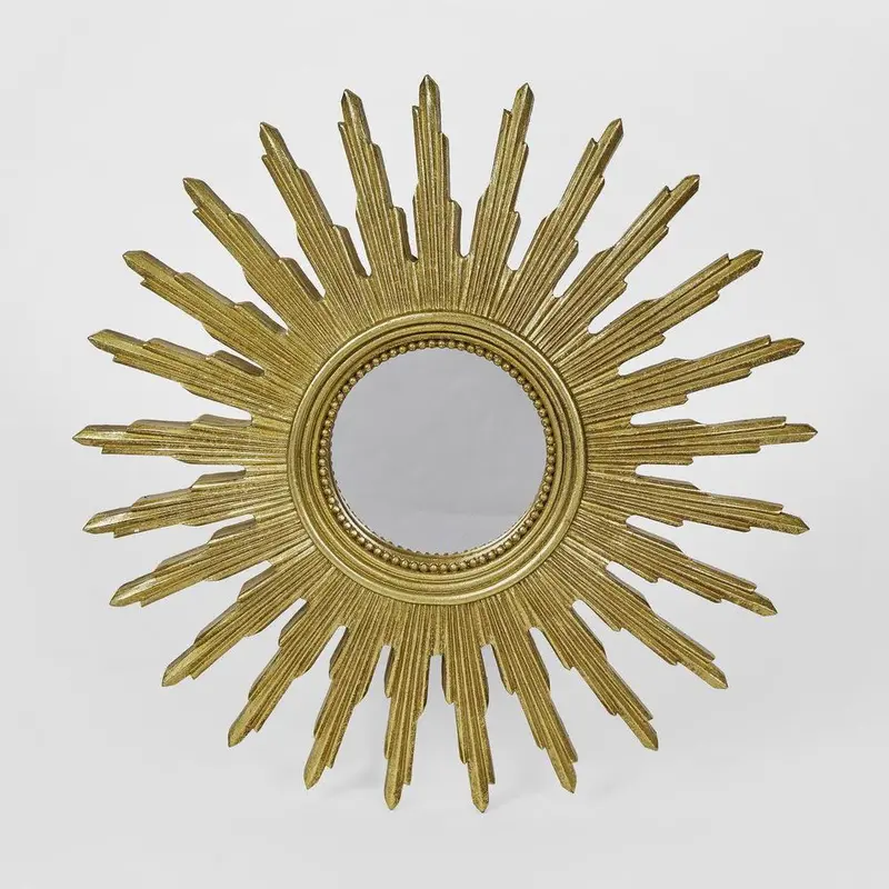 Helios Large Gilt-Finished Wall Mirror – Statement Gold Frame 1