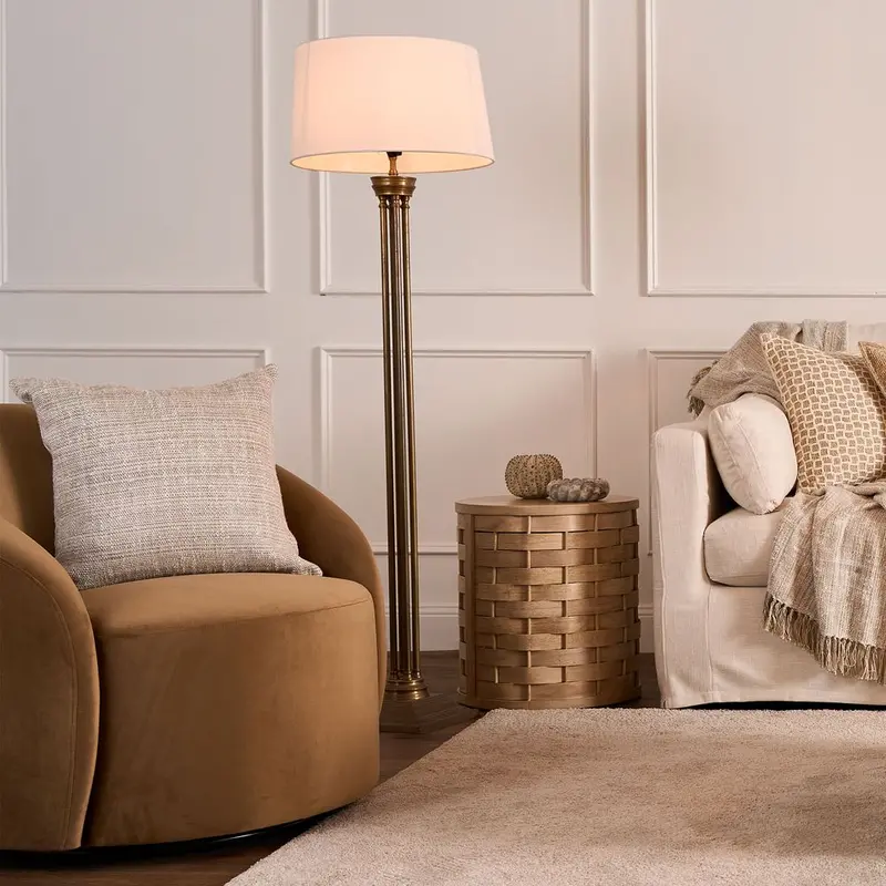 Hudson Standing Floor Lamp Base – Textured Bronze Finish 1