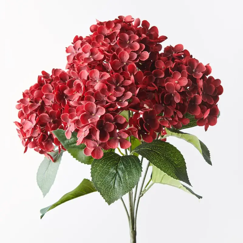 Hydrangea Bush Arrangement – 12-Stem Realistic Faux Shrub 1