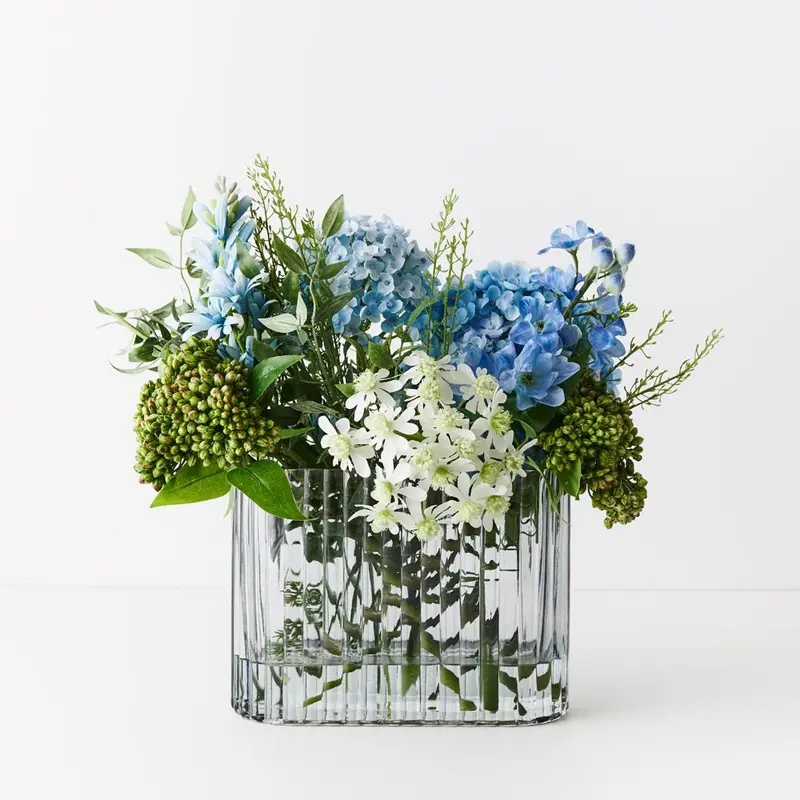 Hydrangea & Delphinium Vase Design – Curated Floral Combo 1