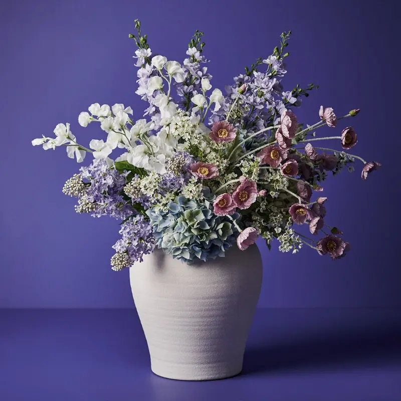 Hydrangea Flower Bundle – 12-Piece Realistic Blooming Stem Set 1