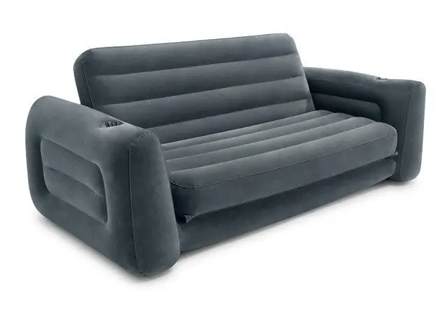 Intex Pull-Out Sofa Bed – Queen Size Convertible Lounge With Mattress Support (Model 66552) 1