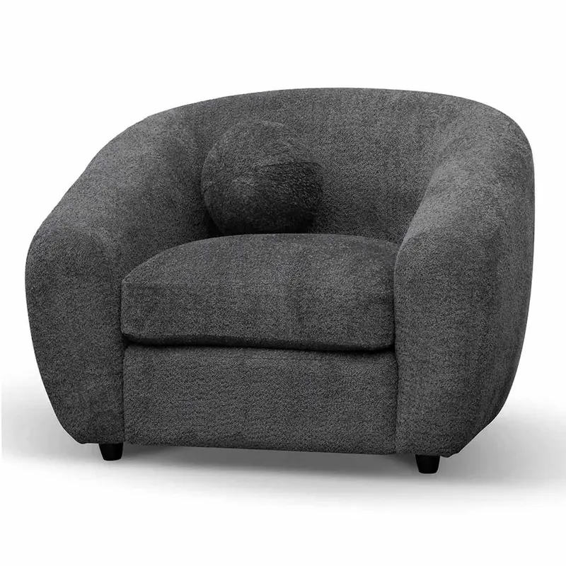Iron Grey Upholstered Armchair 1