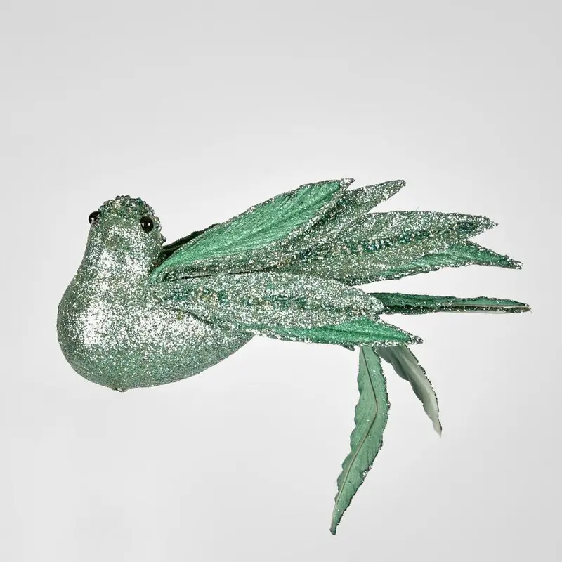 Iska Mint Green Bird Clip-On Ornament 1