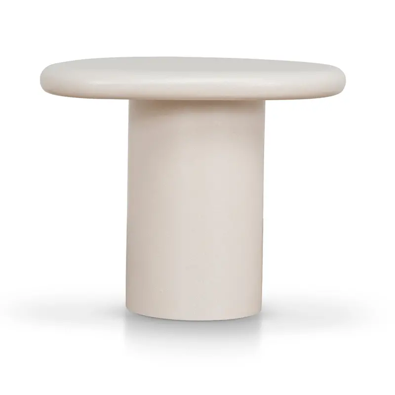 Ivory Beige Round Side Table – 60Cm Diameter 1