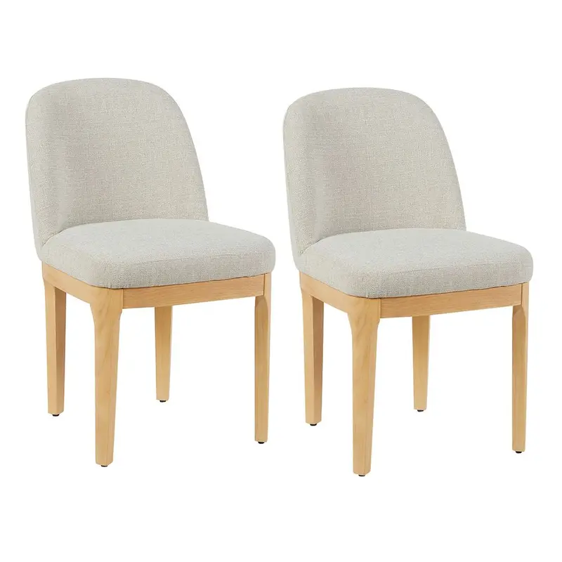 Jamie Natural Wood Dining Chair Set – Pair 1