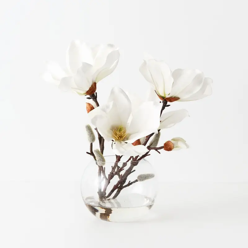 Japanese Magnolia Arrangement – Pre-Styled Mixed Floral Display In Decorative Vase 1