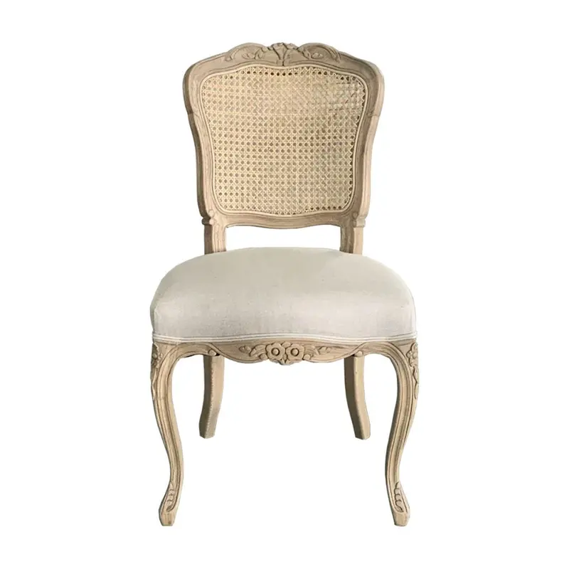 Jasie Dining Chair With Natural Rattan Seat 1