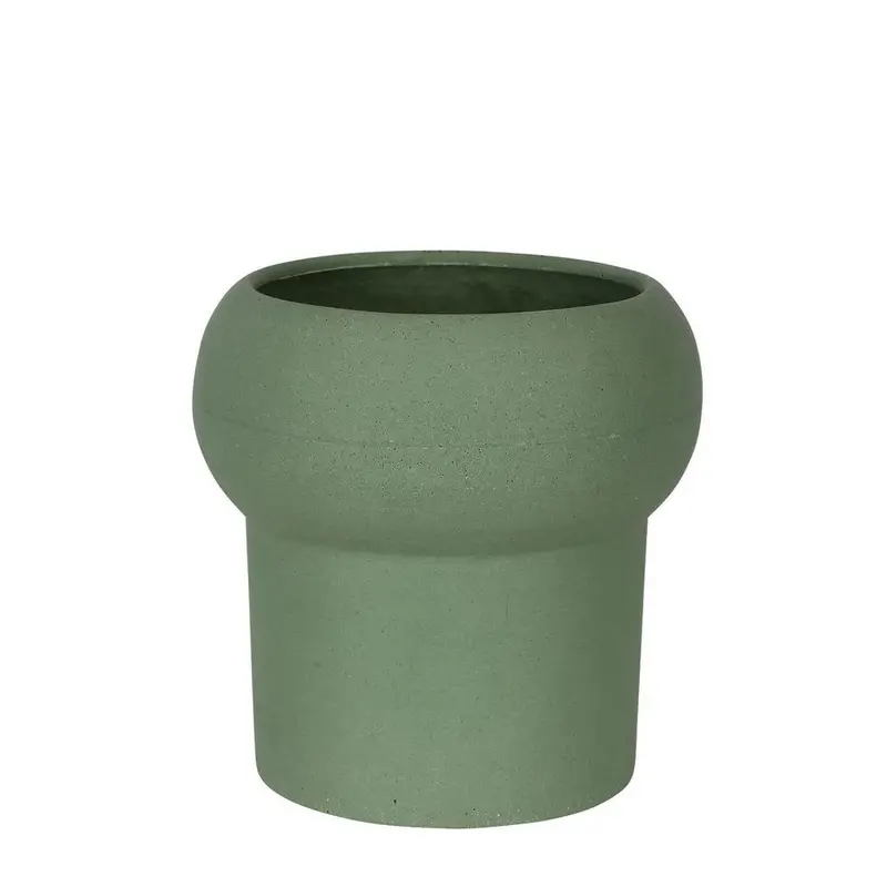 Jenssen Medium Olive-Tone Ceramic Planter 1