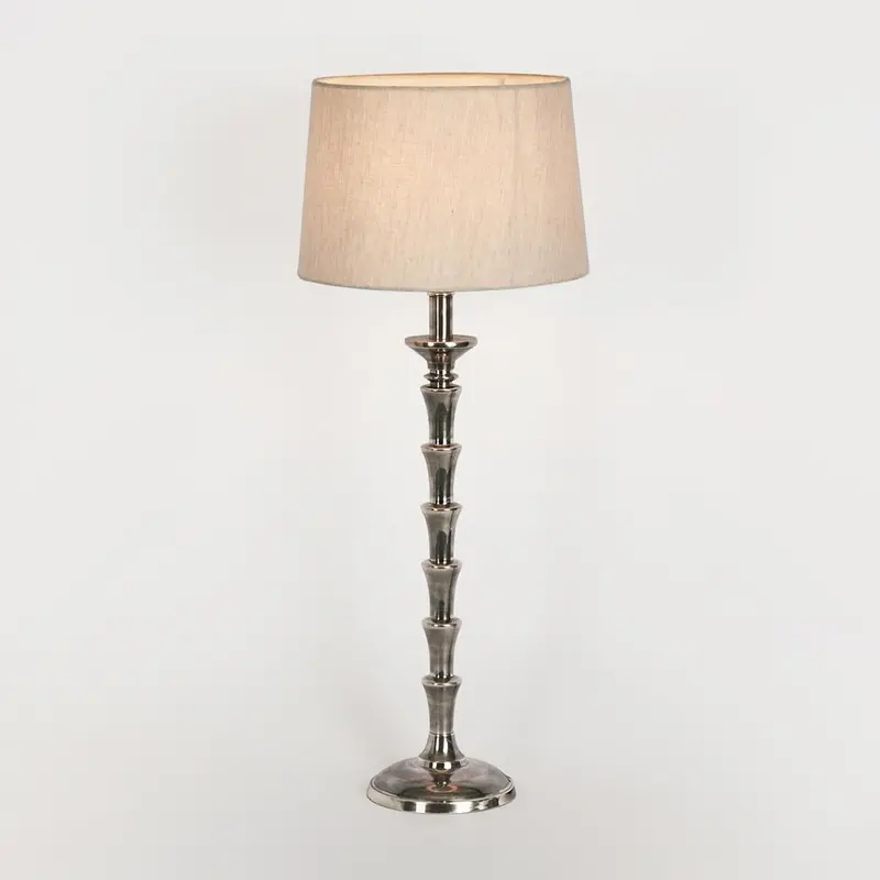 Jordan Table Lamp Base – Antique Silver (Base Only) 1