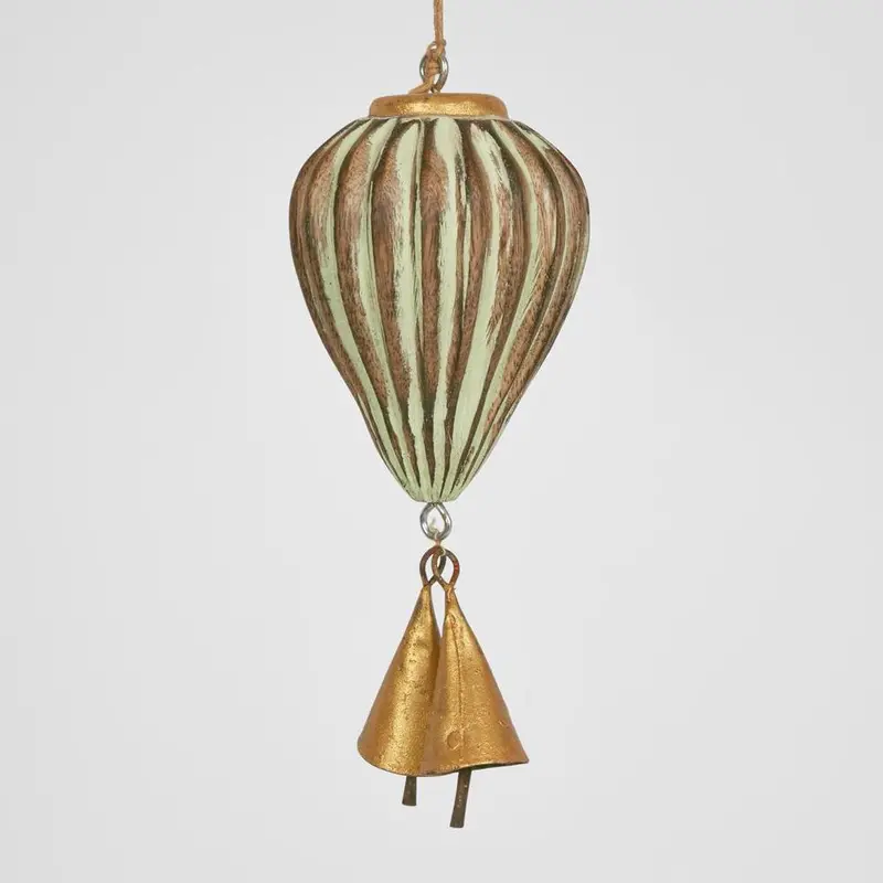Karta Metallic Balloon-Shaped Hanging Ornament With Jingle Bells 1