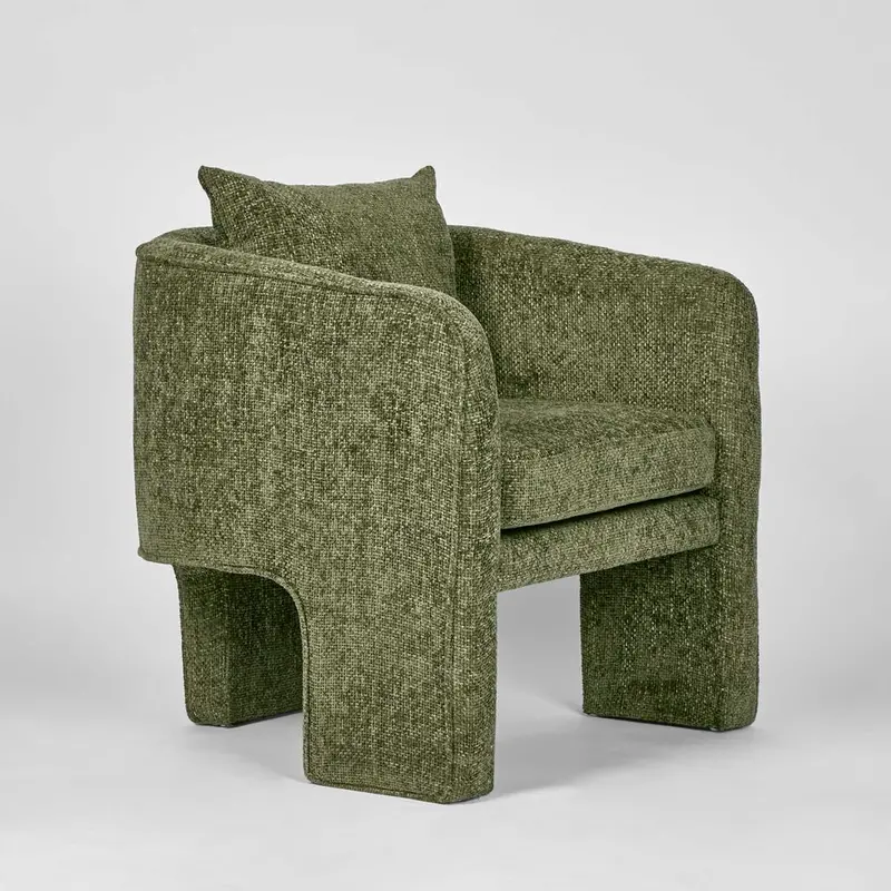Kennedy Accent Armchair In Rich Emerald Green Fabric 1
