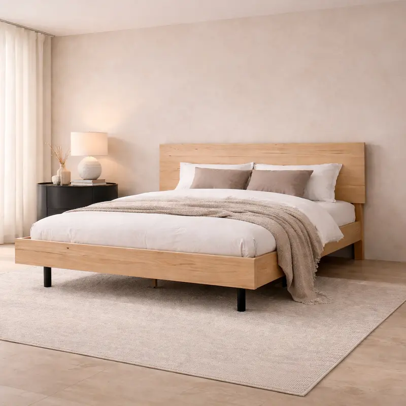 King-Size Messmate Bed Frame – Solid Timber Construction 1
