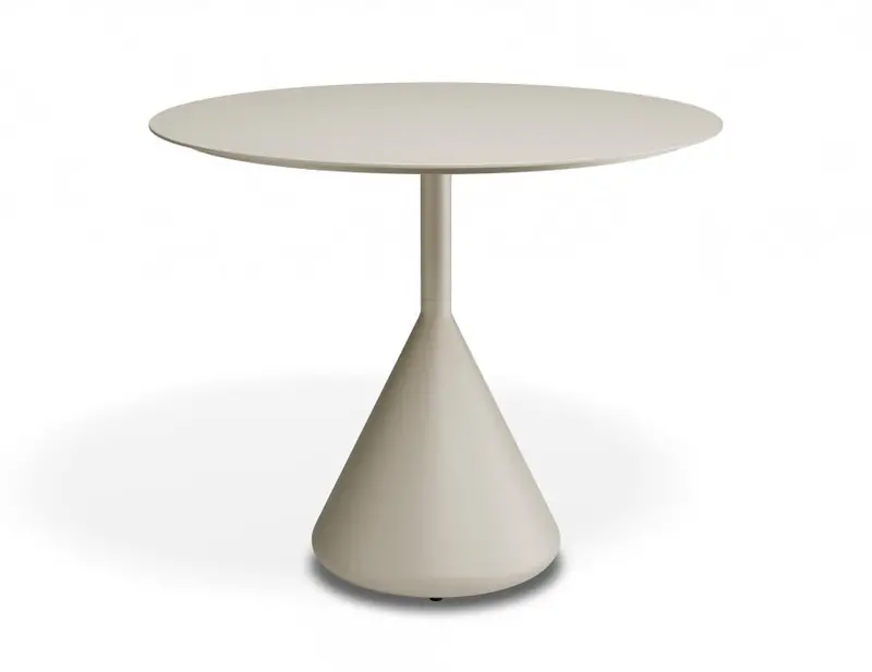 Kora Outdoor Cafe Table – 90Cm Round, Latte Frame (No Ceramic Top) 1