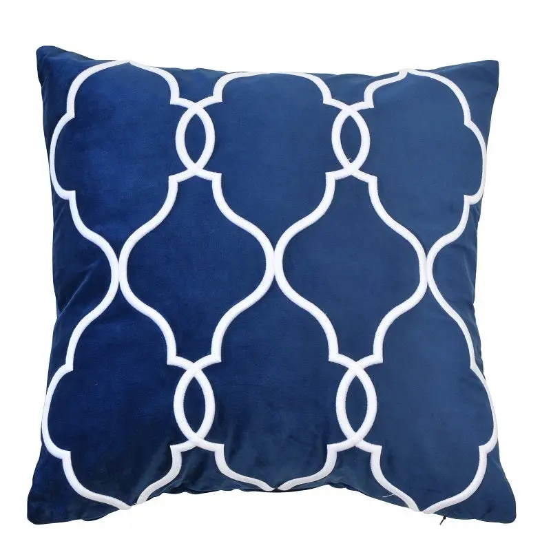 Laguna Beach Navy Accent Pillow Cover With Feather Core 1
