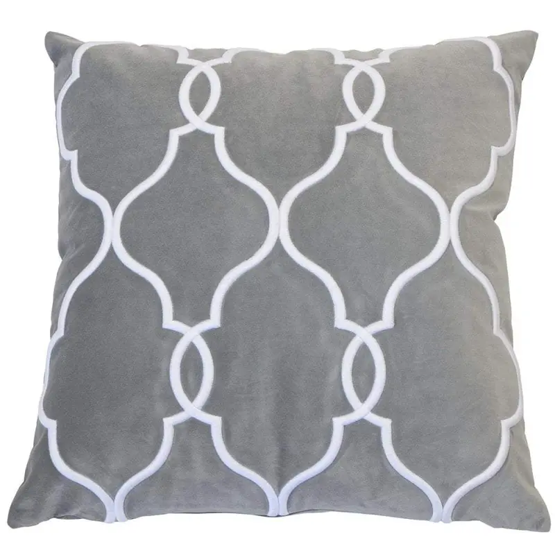 Laguna Beach Silver-Tone Pillow Cover + Feather Insert 1
