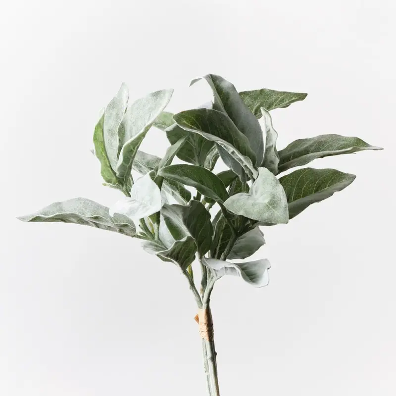 Lamb’S Ear Leaf Bouquet – Pack Of 6 Soft Faux Stems 1