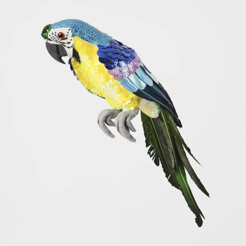 Large Azure Yellow-Bellied Parrot Decor 1