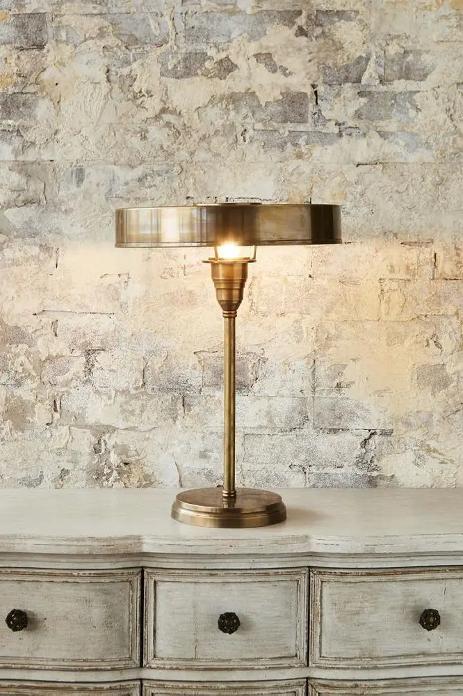 Large Bankstown Table Lamp In Antique Brass Finish 1