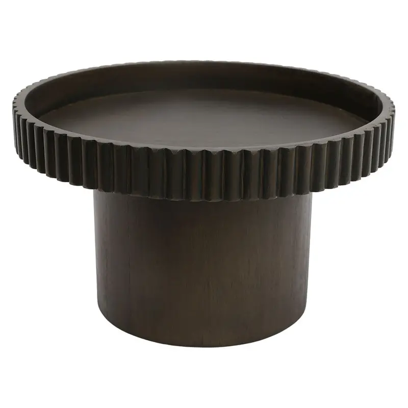 Large Dark Brown Footed Bowl – Blythe Ceramic 1