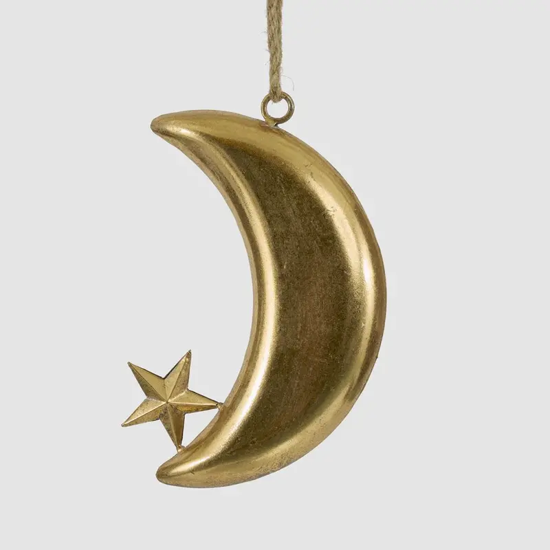 Large Golden Crescent Moon Decorative Accent 1