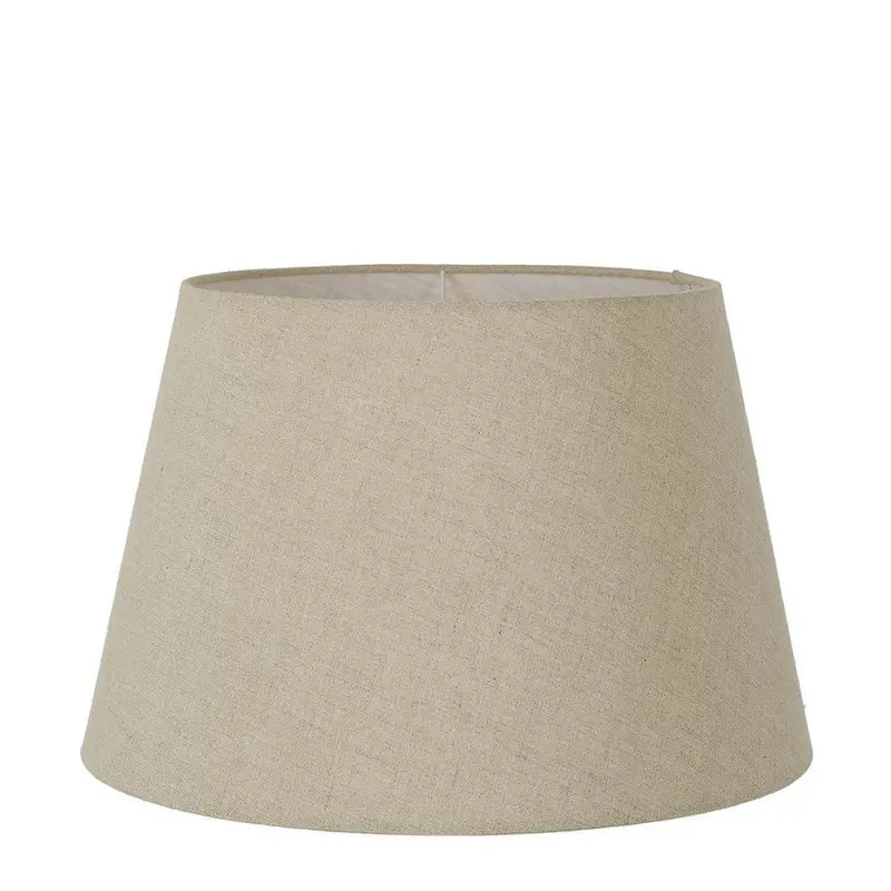 Large Natural Dark Linen Tapered Lamp Shade 1