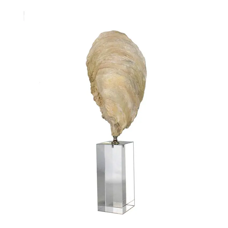 Large Oyster-Inspired Polyresin Sculptural Accent 1