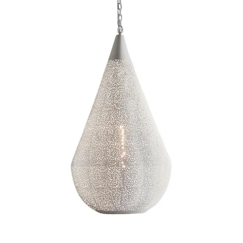 Large White Aquarius Ceiling Pendant – Minimalist Dome Light 1