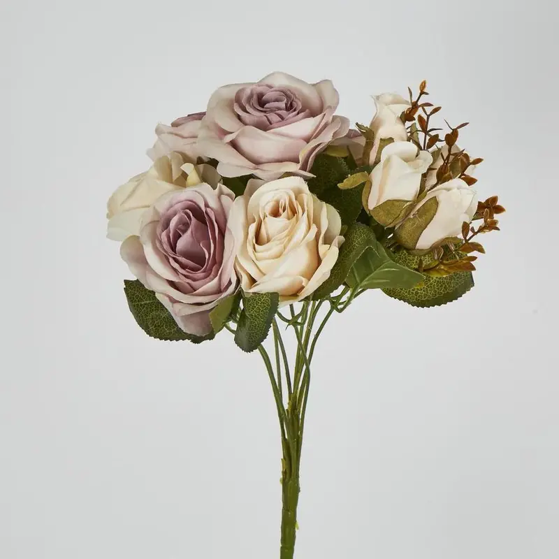 Lavender Rose Bush – 39Cm Realistic Artificial Shrub 1