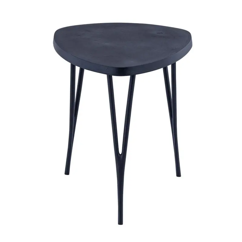 Leila Accent Side Table – Minimalist Black Frame 1
