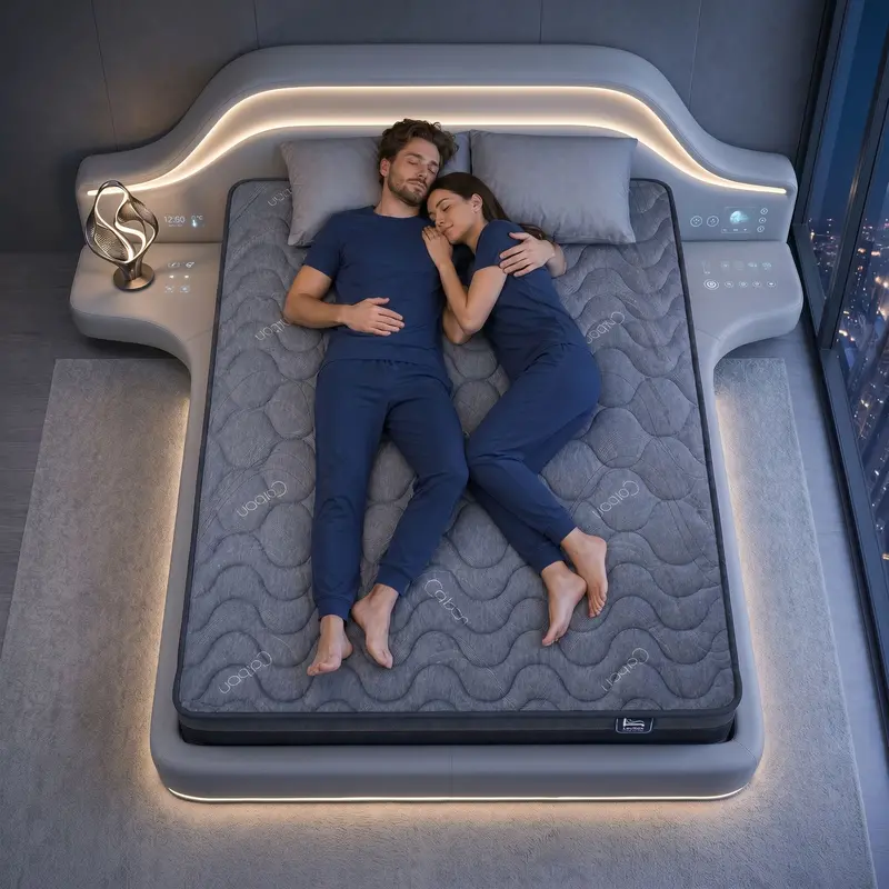 Levitex Double Hybrid Mattress – 25Cm Pocket Spring + Egg Crate Foam, Bamboo Charcoal Cover 1