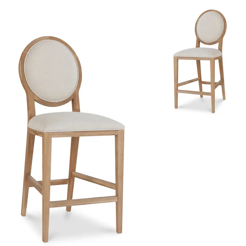 Light Beige Bar Stools – Set Of 2 1