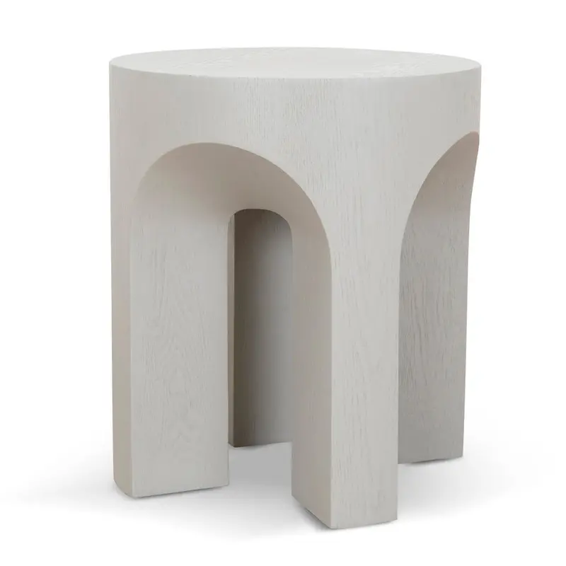 Light Grey 49.5Cm Round Nesting Side Table 1