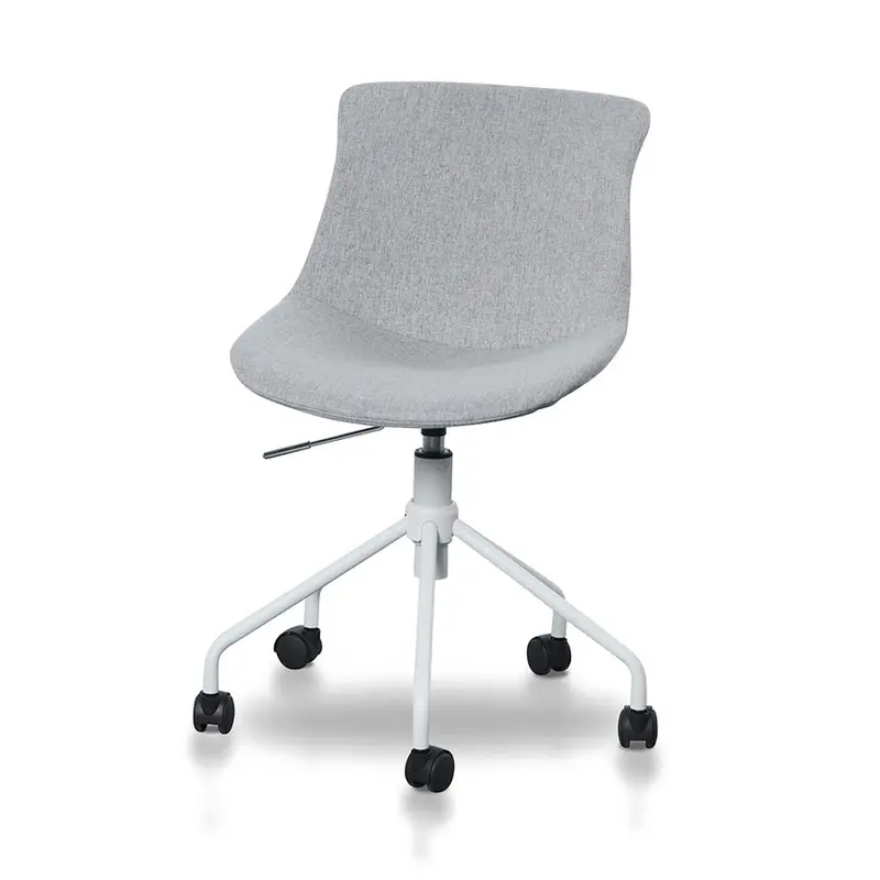 Light Grey Bar Height Office Chair With White Base 1