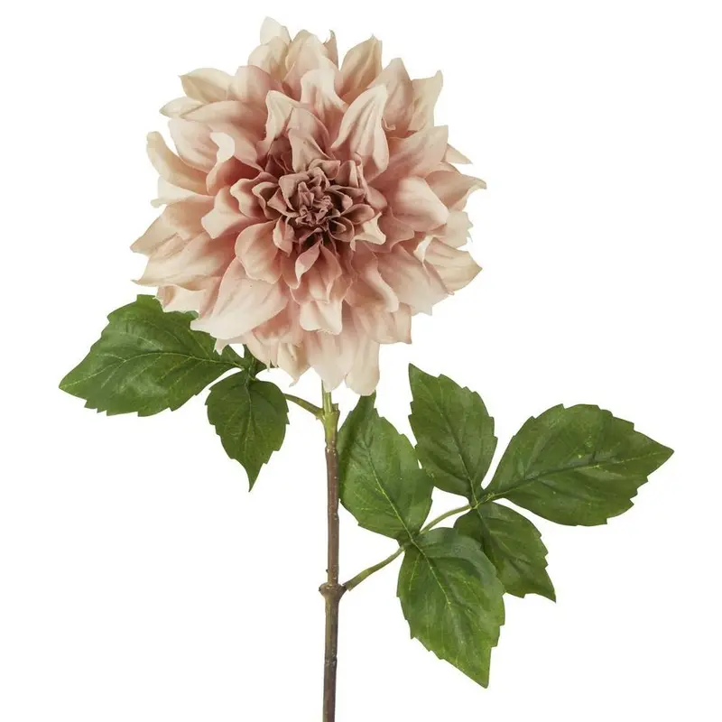 Light Pink Dried-Style Dahlia Stem – Large 61Cm Fake Flower 1