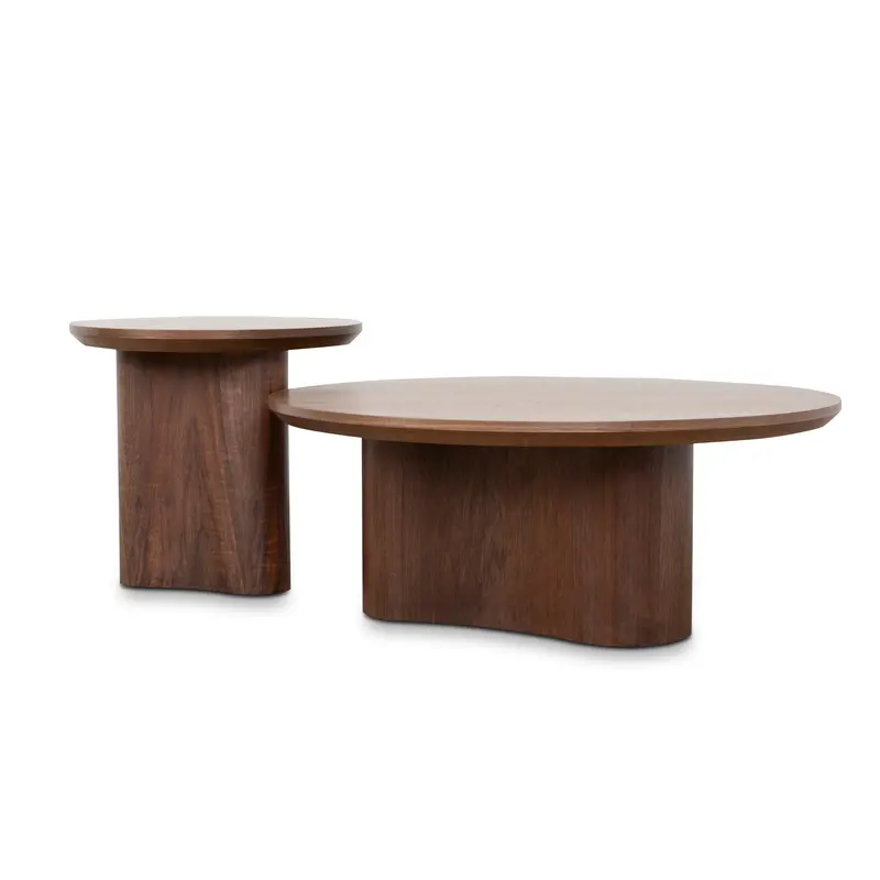 Light Walnut Nested Coffee Table Set – Airy & Elegant 1