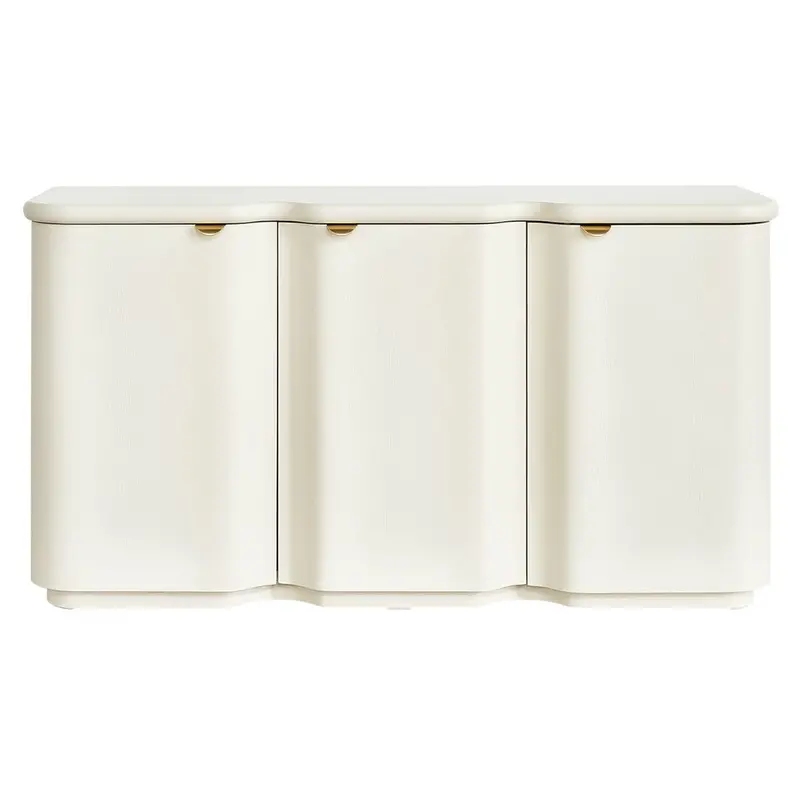 Lina Buffet Cabinet – Elegant Ivory-Finished Storage Unit 1