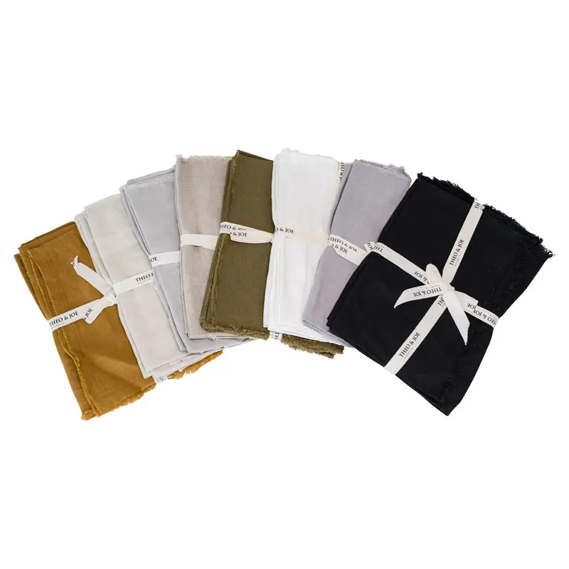 Linen Napkin Set – Premium 4-Piece Assorted Color Or Neutral Collection 1