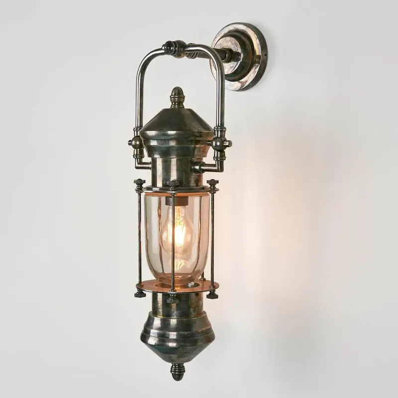Lisbon Outdoor Wall Sconce – Antique Silver Finish, Weather-Resistant 1