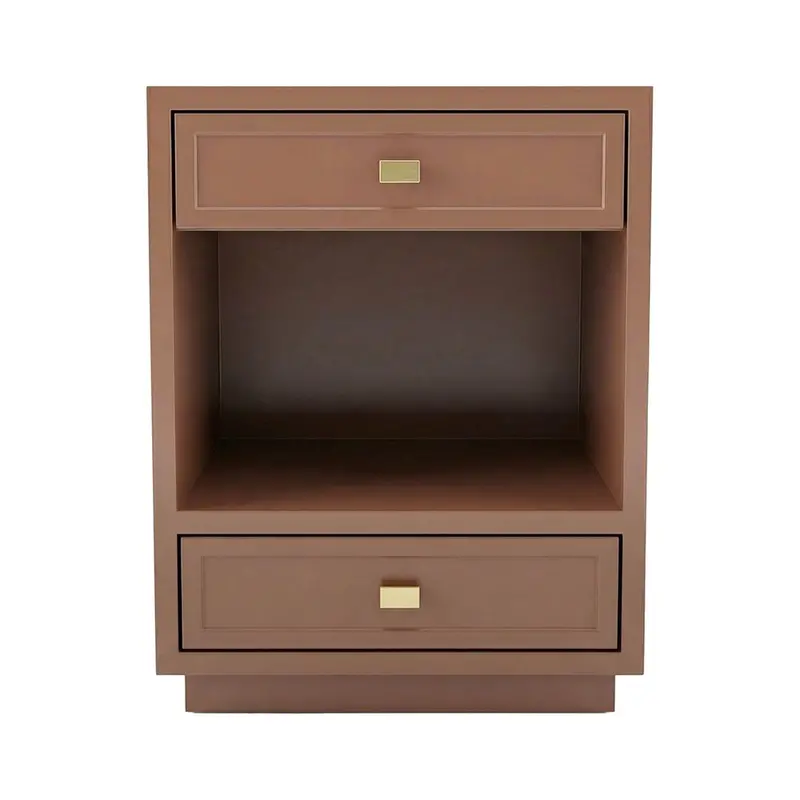 Logan Compact Nightstand – Mocha Mousse Finish 1