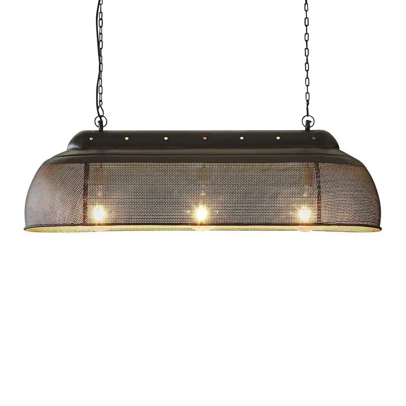 Long Riva Ceiling Pendant – Matte Black And Gold Finish 1