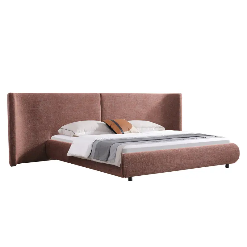 Luxury Moss Brown King Bed 1
