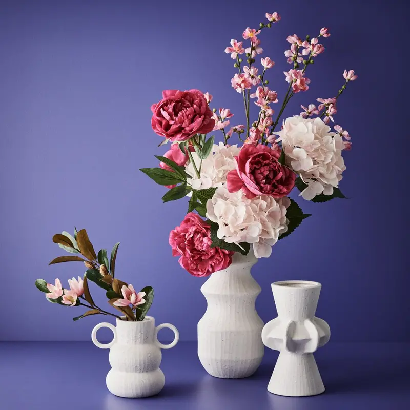 Magnolia Pearl Decorative Stem Set – 12-Piece Lifelike Arrangement Bundle 1